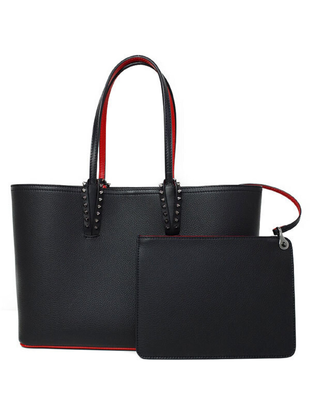 Christian Louboutin Cabata Tote Bag Leather Black Red